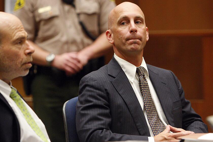 Bruce Lisker, shown in court in 2009, can sue two former Los Angeles police detectives whose investigation led to him being wrongly convicted of killing his mother, a federal appeals court ruled Friday. He alleges that they fabricated evidence.
