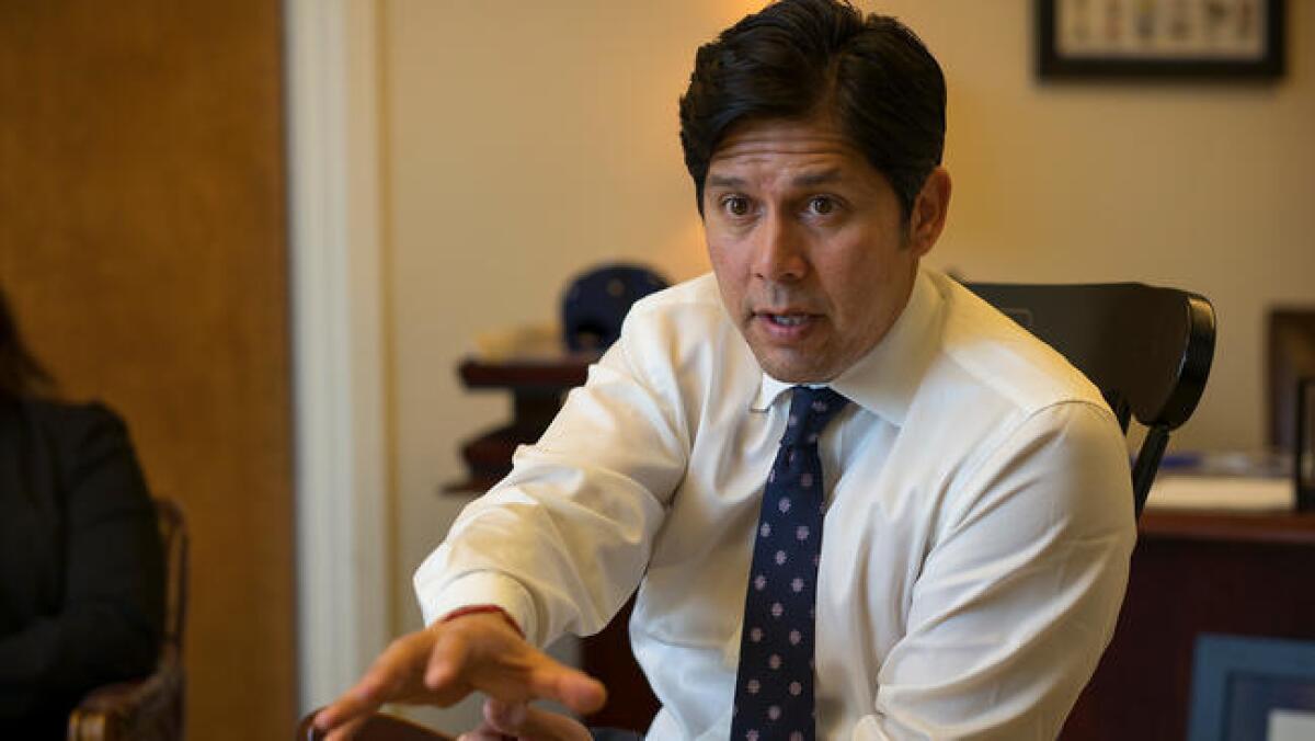 Senate President Pro Tem Kevin de León praised the appointment of Rep. Xavier Becerra as California's attorney general.