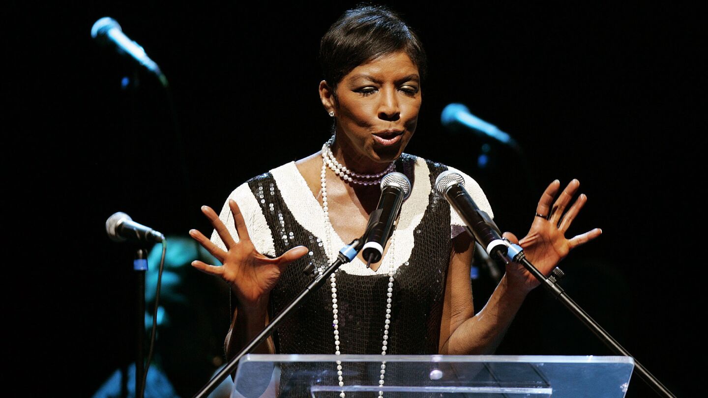 Multiple Grammy winner Natalie Cole hosts the Grammy Salute to Jazz and tribute to Blue Note Records at Club Nokia in 2009.