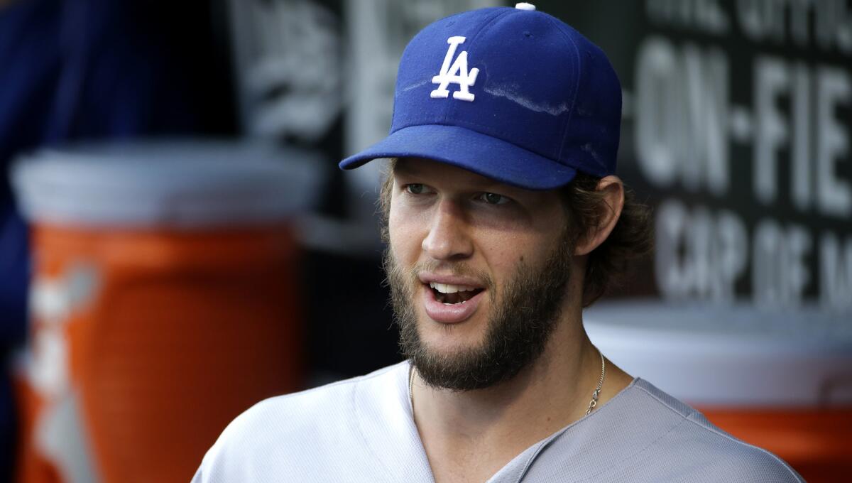 Clayton Kershaw felt no pain in his lower back during a bullpen session Tuesday.