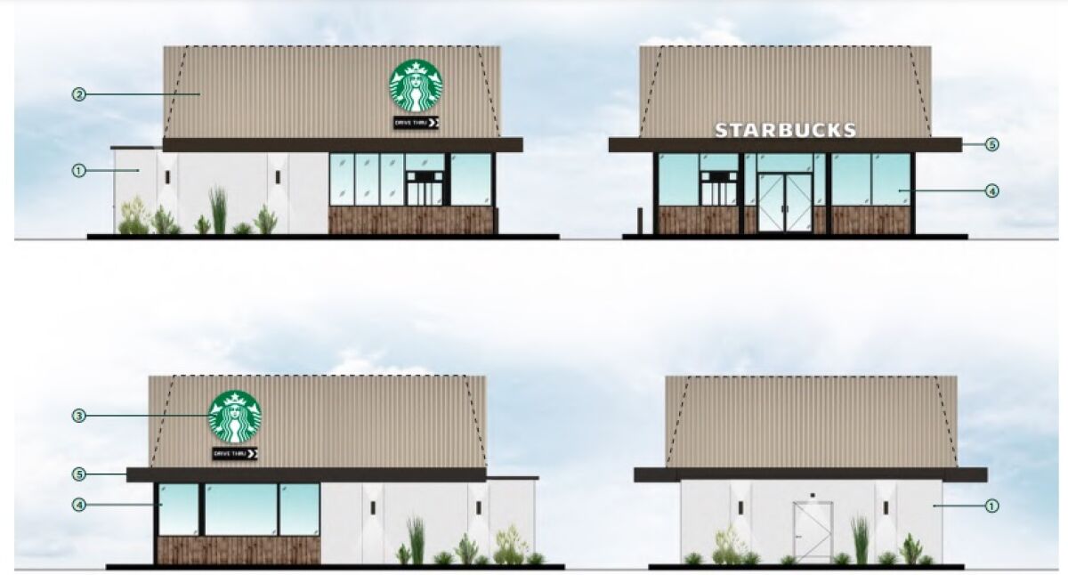 A rendering of a potential Starbucks (no project has been submitted).