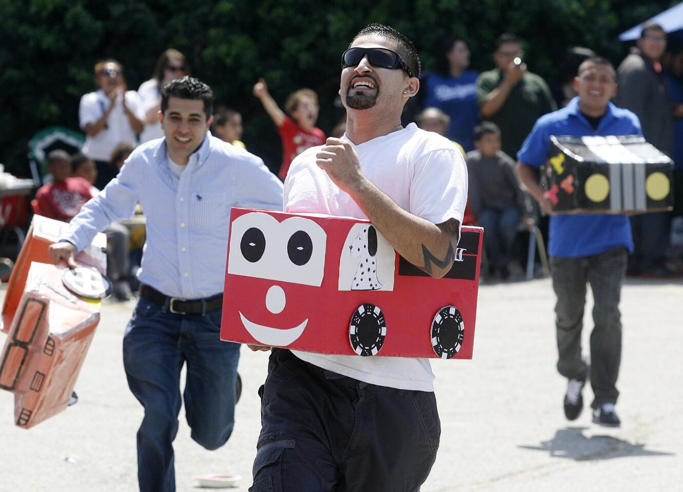 Photo Gallery: Custom-made cardboard cars raced at Tobinworld in Glendale