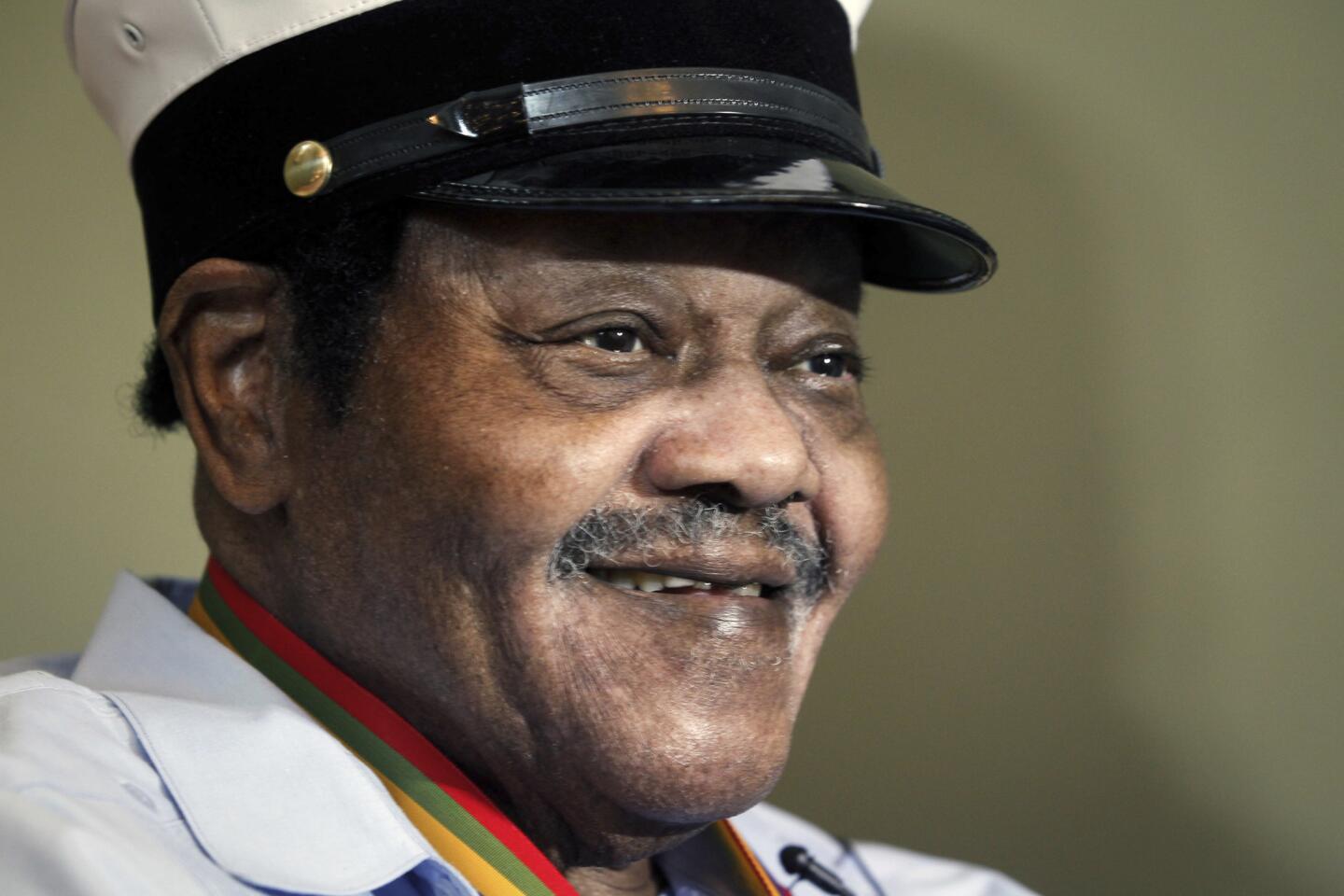 Rock 'n' roll pioneer Fats Domino, whose steady, pounding piano and easy baritone helped change popular music, died Oct. 24, 2017, in Harvey, La. He was 89. Read more.