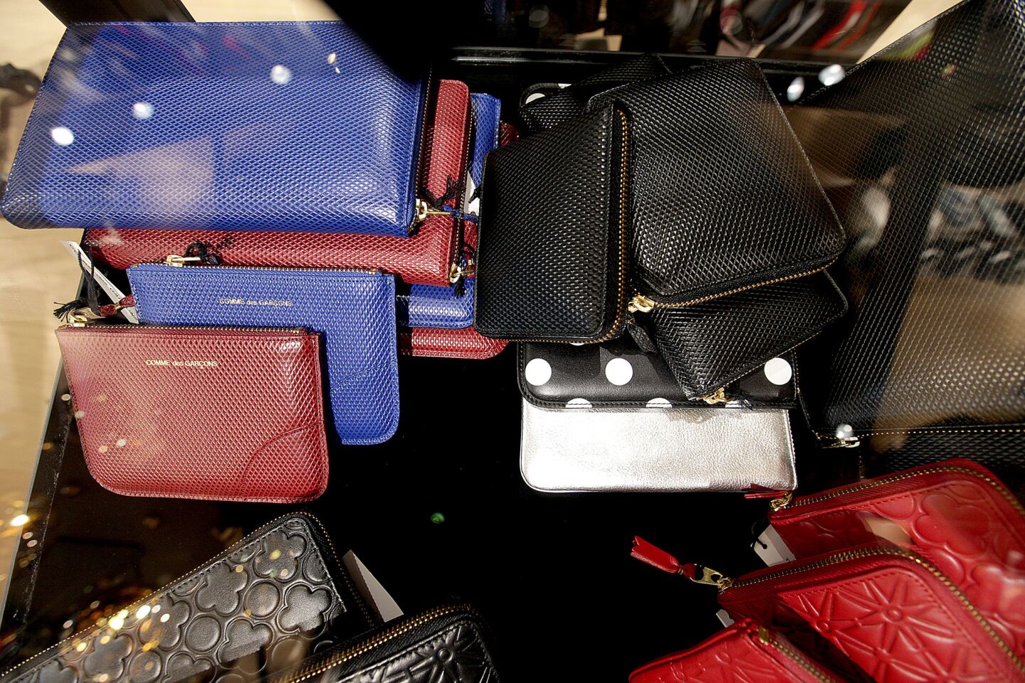 A look at wallets and cases sold at Traffic Los Angeles.