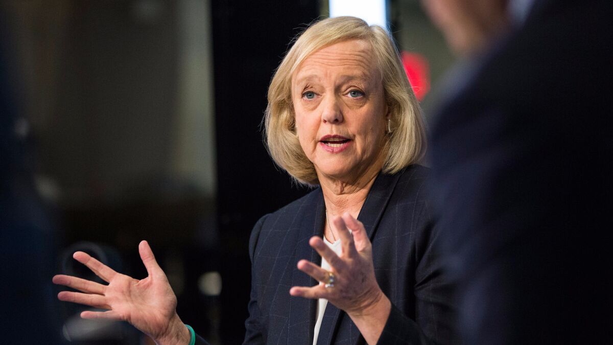 Hewlett-Packard CEO Meg Whitman is one of the most prominent defectors from the Republican side of the presidential race this year.