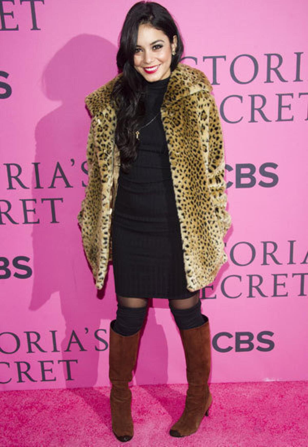 Vanessa Hudgens arrives at the Victoria's Secret Fashion Show in New York.