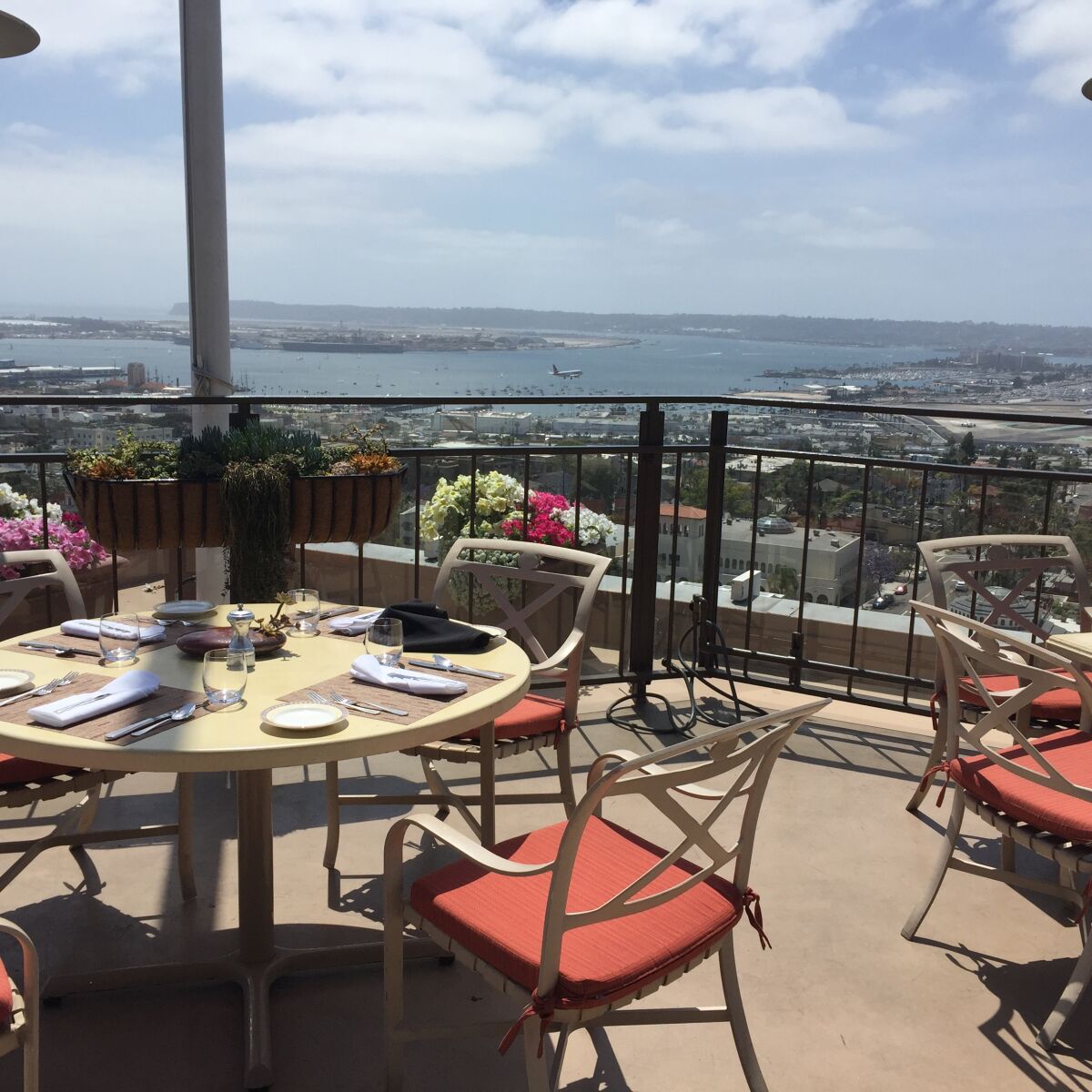 From its 12th-floor perch, Mr. A's patio offer's one of San Diego's most striking panoramas