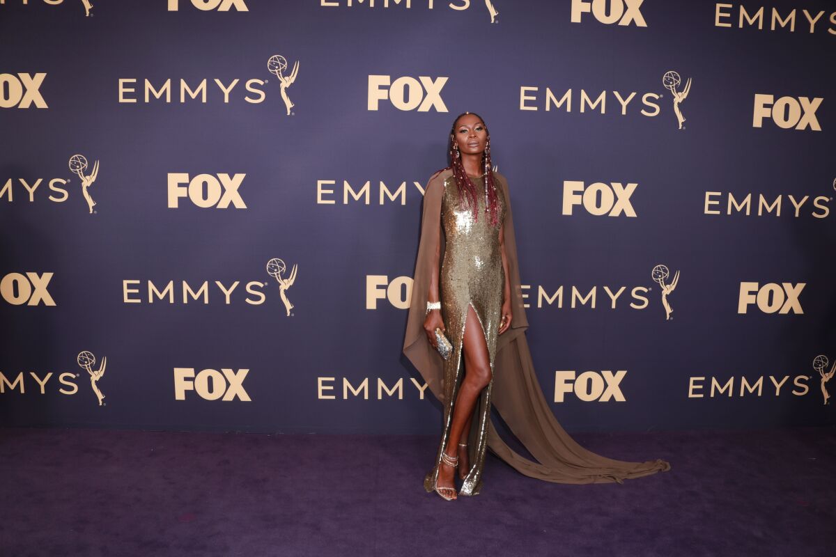 Dominique Jackson arriving at the 71st Primetime Emmy Awards.