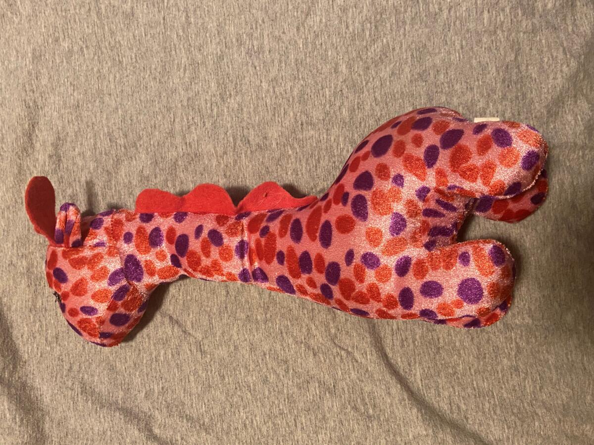 This plush toy, won on the Santa Monica Pier, helps keep a relationship fresh.