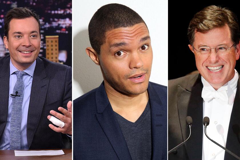 We'll be seeing lots of Jimmy Fallon, Trevor Noah and Stephen Colbert on the late-night scene.