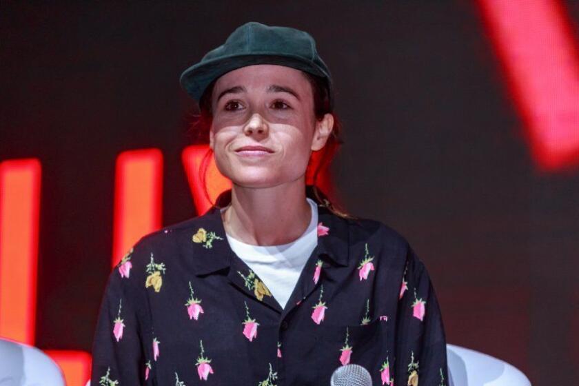 SAO PAULO, BRAZIL - DECEMBER 08: Ellen Page attends the Netflix Original: The Umbrella Academy panel at Comic-Con São Paulo on December 8, 2018 in Sao Paulo, Brazil. (Photo by Alexandre Schneider/Getty Images for Netflix) ** OUTS - ELSENT, FPG, CM - OUTS * NM, PH, VA if sourced by CT, LA or MoD **