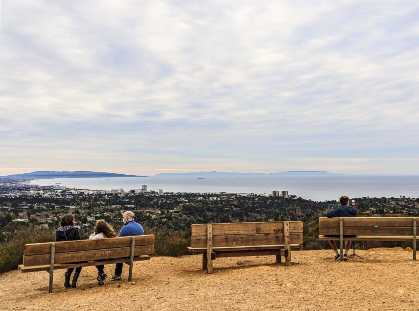 View of Santa Monica Bay from Inspiration Point in Will Rogers State Historic Park
