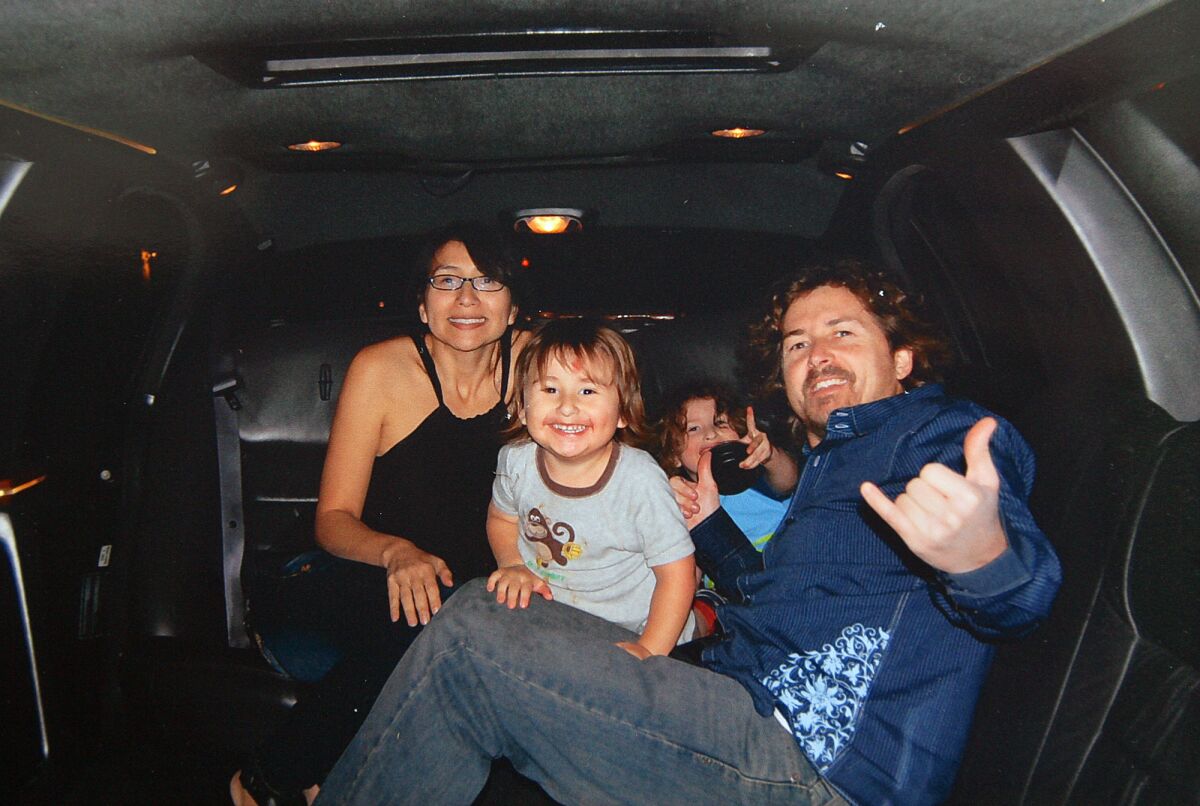 Joseph and Summer McStay are pictured with their two children, Joey Jr., 3, front, and Gianni, 4.