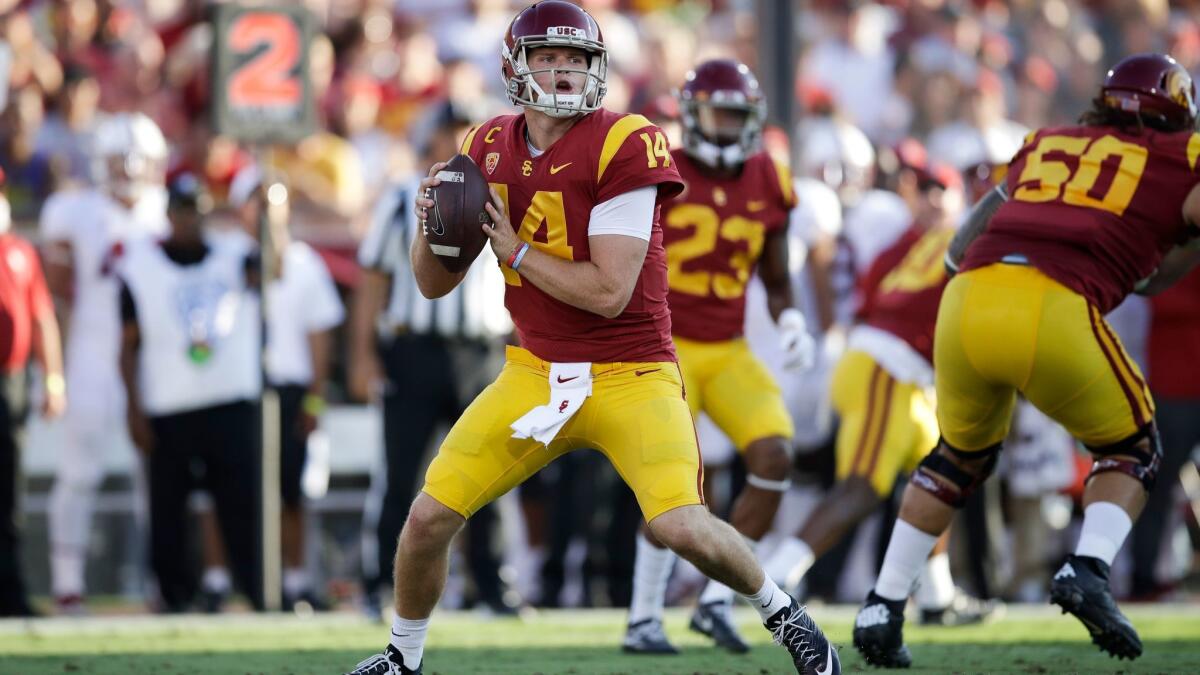 Sam Darnold and the Trojans take on Texas on Saturday.