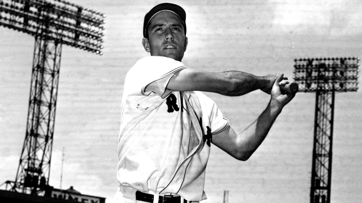 Jim Piersall broke into the majors full time with the Boston Red Sox in 1952.