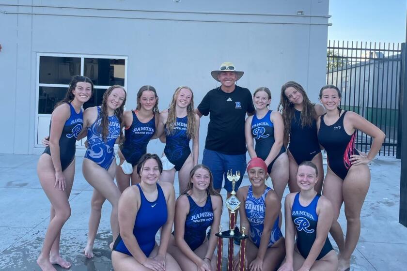 The Ramona girls water polo team had a 3-1 record in the Dec. 2-3 Wolfpack Tournament hosted by Claremont High School. 