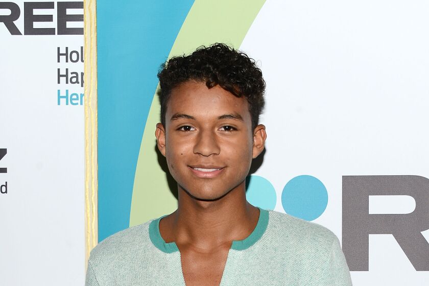 Jaafar Jackson poses backstage at the Reelz Channel 'Living With The Jacksons' panel 
