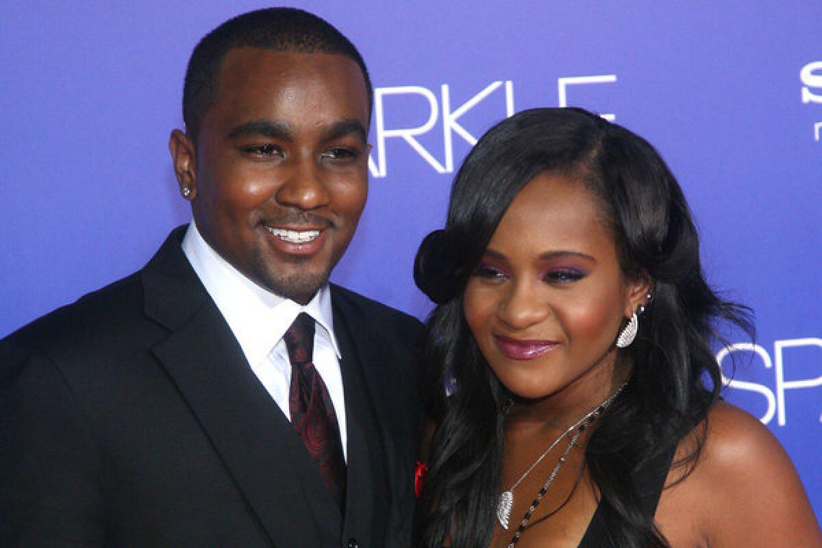 Nick Gordon and Bobbi Kristina Brown at the premiere of "Sparkle" in Hollywood last year.