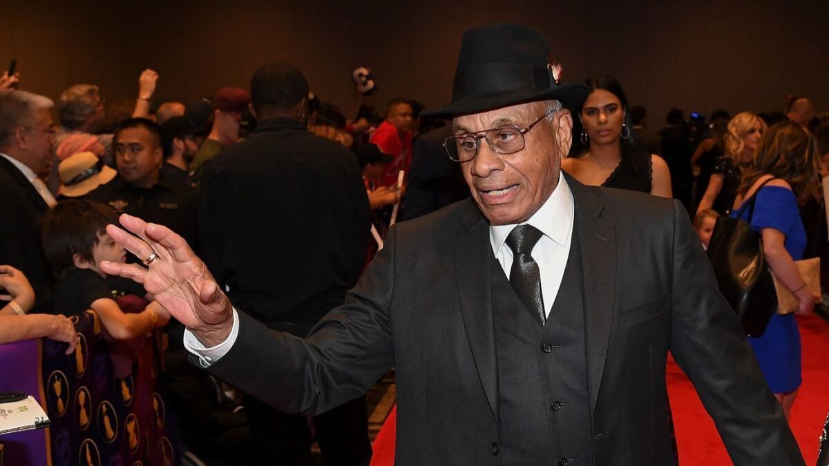Former NHL player Willie O'Ree arrives to the 2018 NHL Awards last week in Las Vegas. O'Ree played for the San Diego Gulls of the Western Hockey League in the 1960s and '70s.