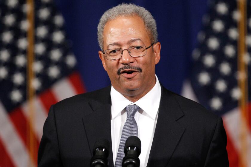 In this June 30, 2011, file photo, U.S. Rep. Chaka Fattah (D-Pa.) speaks during a Democratic National Committee event in Philadelphia.