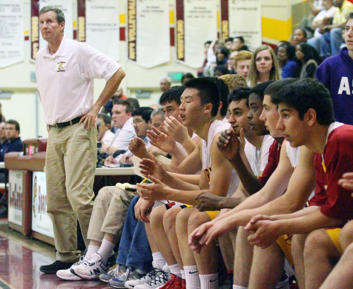 Photo Gallery: La Canada boys basketball coach Tom Hofman wins 600th game