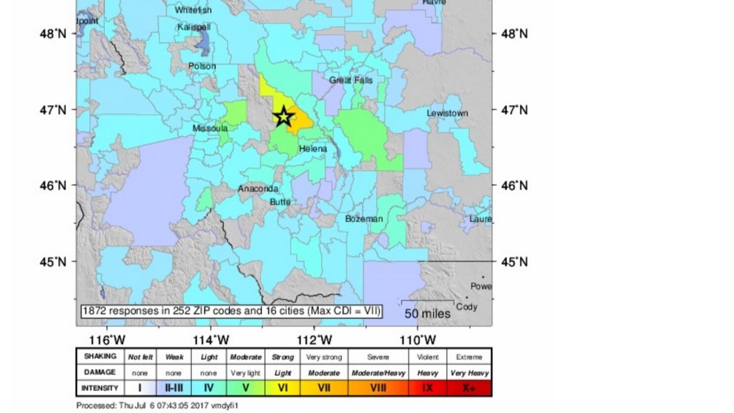 Rare 5 8 Earthquake Strikes Western Montana The Area S Strongest