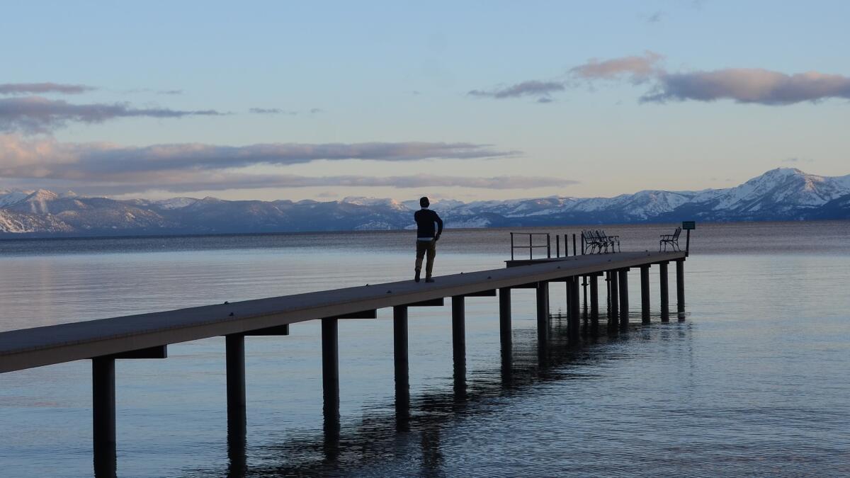 Looking south from northern shore, Lake Tahoe.
