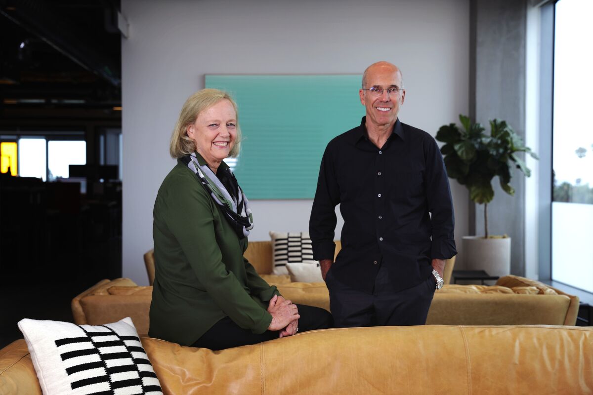 Quibi's CEO Meg Whitman and Chairman Jeffrey Katzenberg