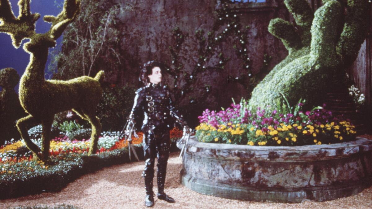 Johnny Depp is immersed in a world not too far from Burbank, created by Tim Burton and Caroline Thompson in "Edward Scissorhands."