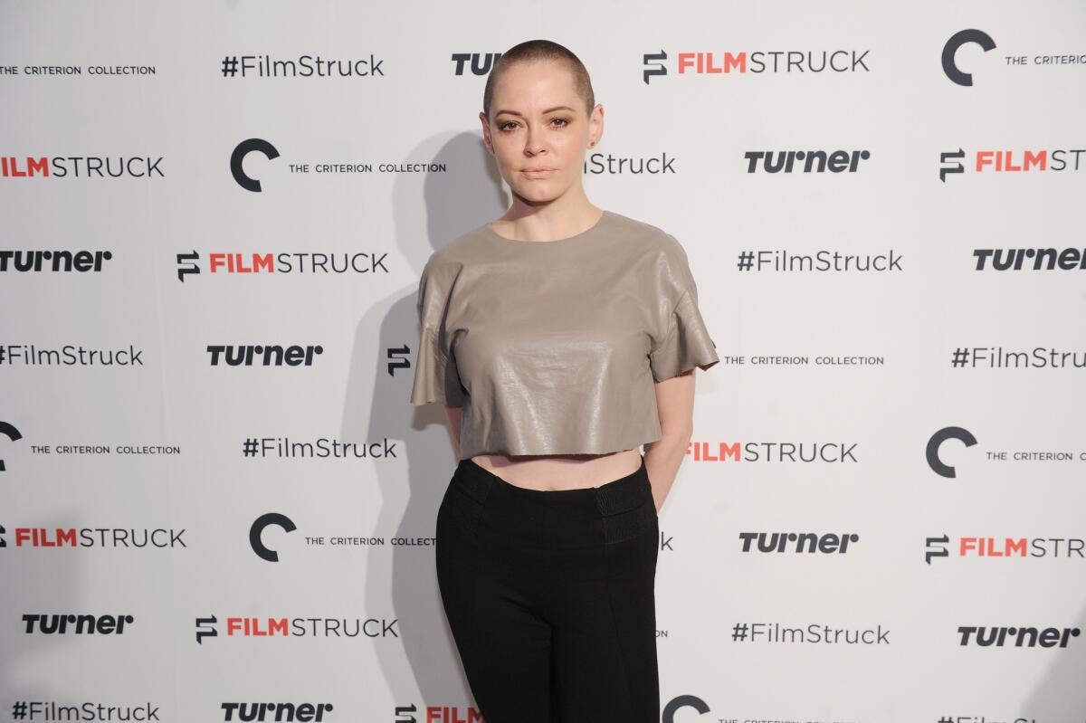 Actress Rose McGowan attends the "Filmstruck" launch event at 404 NYC on Oct. 6 in New York City. McGowan spoke out Thursday about being raped.