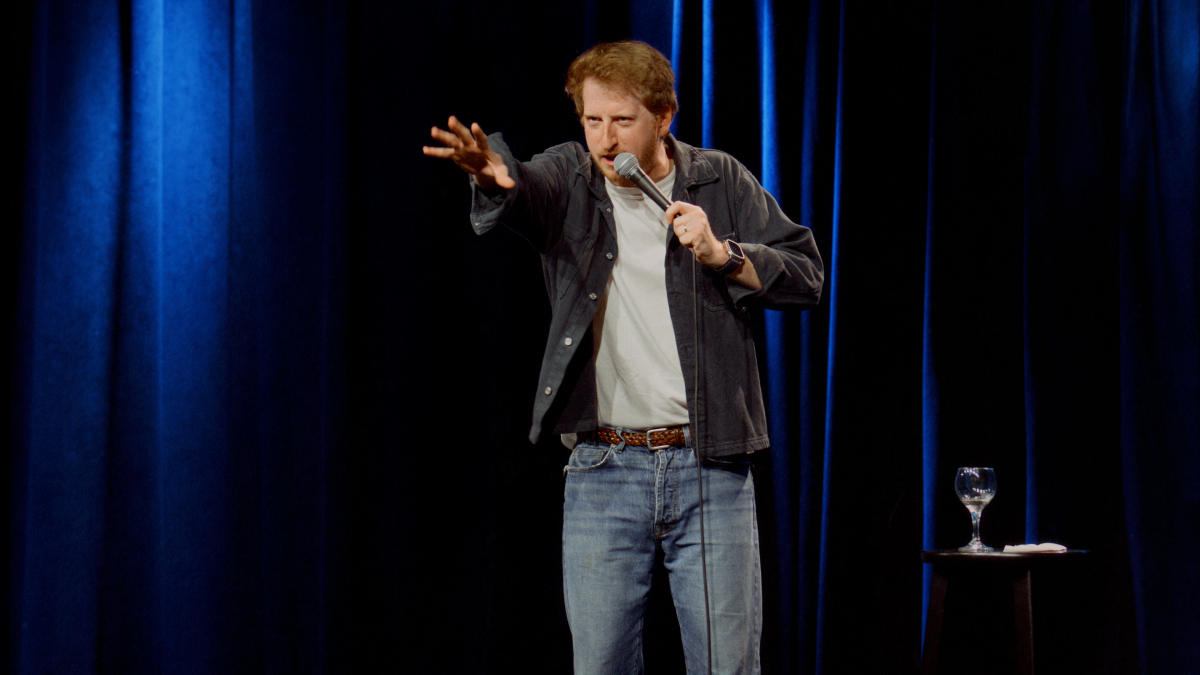 Comedian James Austin Johnson of "Saturday Night Live" on stage for his special "He'll Yeah," produced by 800 Pound Gorilla.