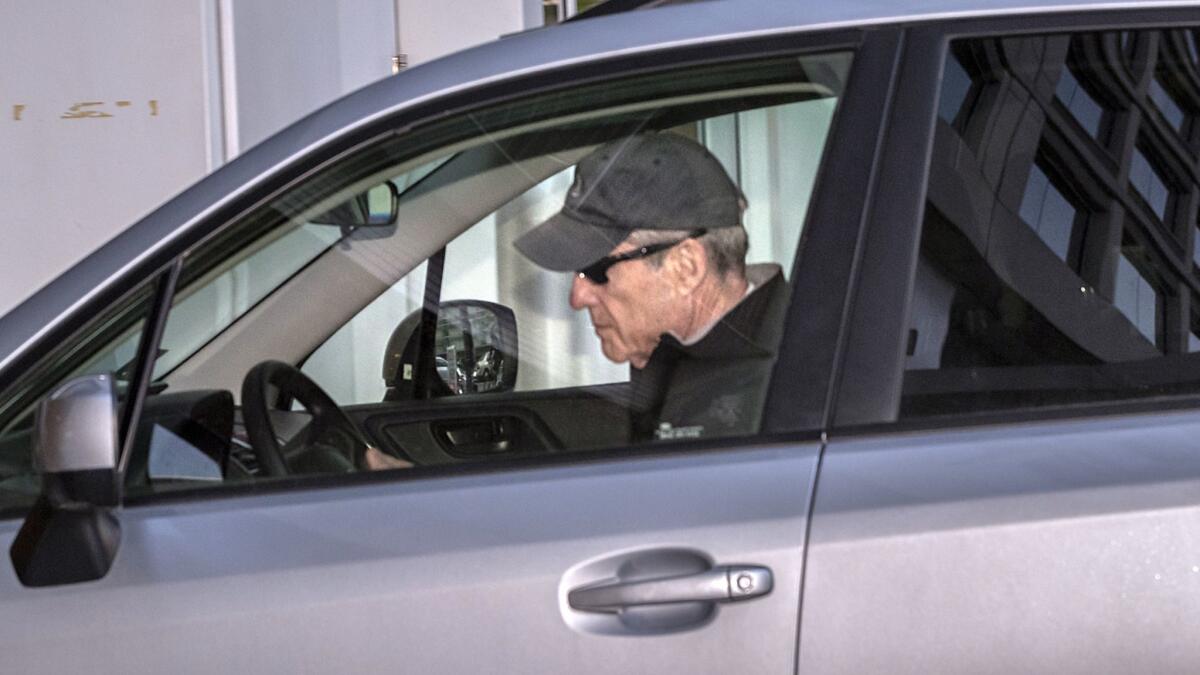 Special counsel Robert Mueller arrives at his office in Washington on April 17.