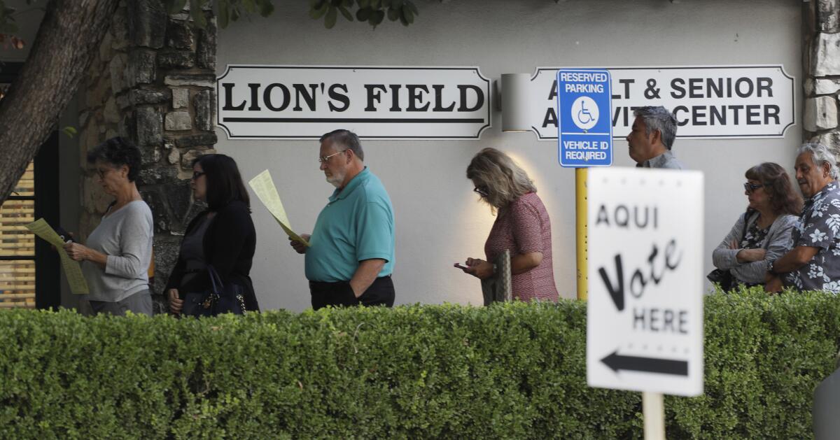 Voters in San Antonio. Early voting has been heavy in Texas, where the presidential election is closer than usual.