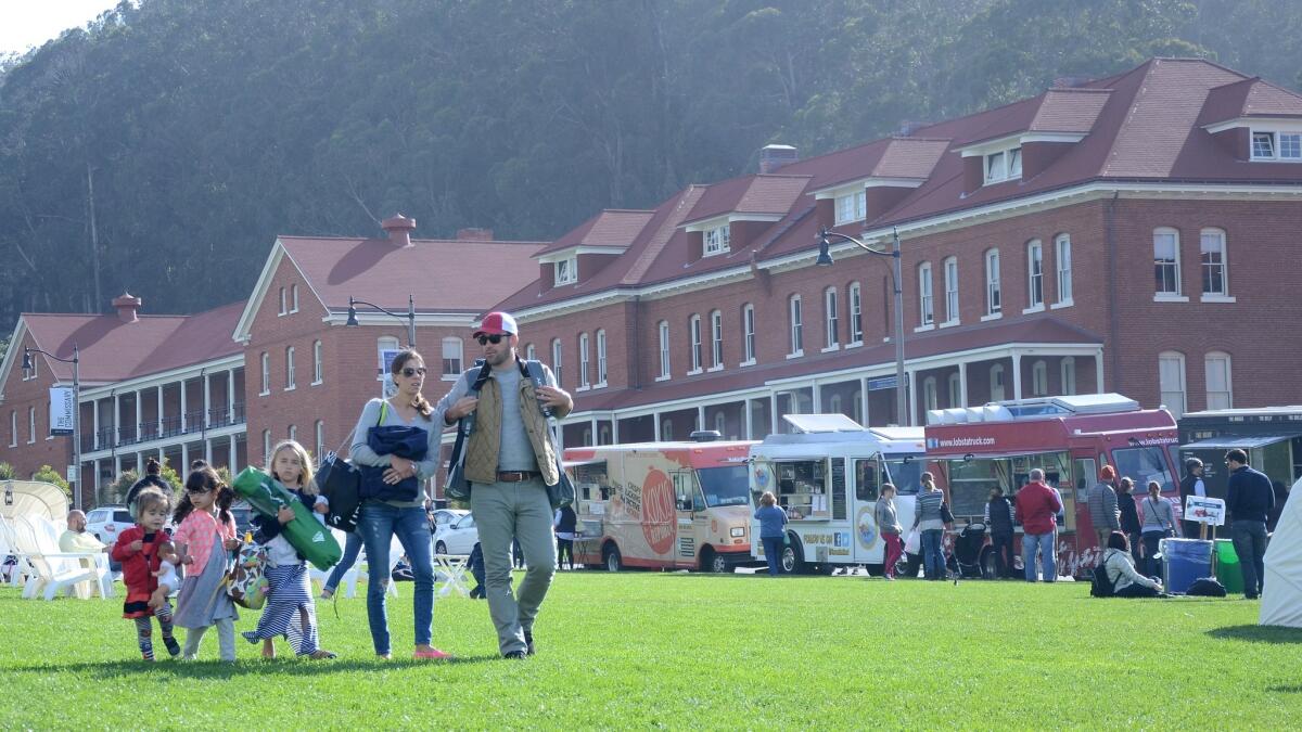 The Presidio, in San Francisco, has undergone steady improvements since the National Park Service took over the 1,491-acre site in 1994. Live music and food truck gatherings are often featured on the old parade grounds.