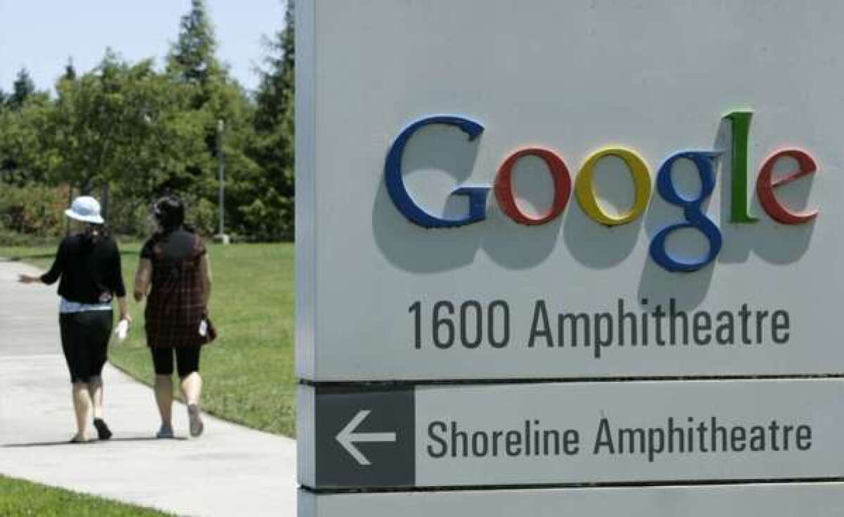 A part of Google's Mountain View, Calif., campus in 2007. Google on Friday announced an advertising warm-up with Facebook.
