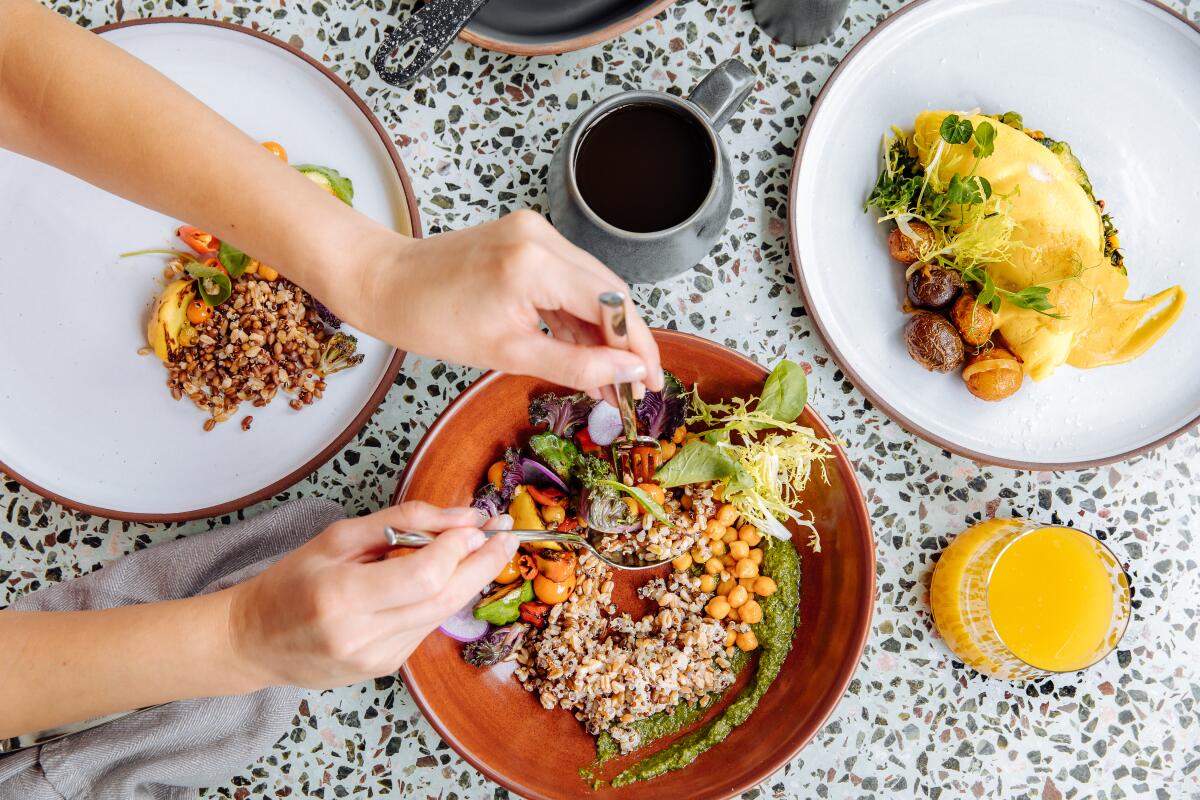 Mother's Day brunch dishes at Piper restaurant in Oceanside.
