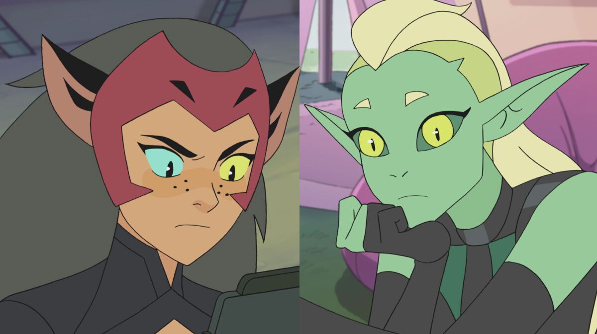 Double Trouble and Catra in 'She-Ra'