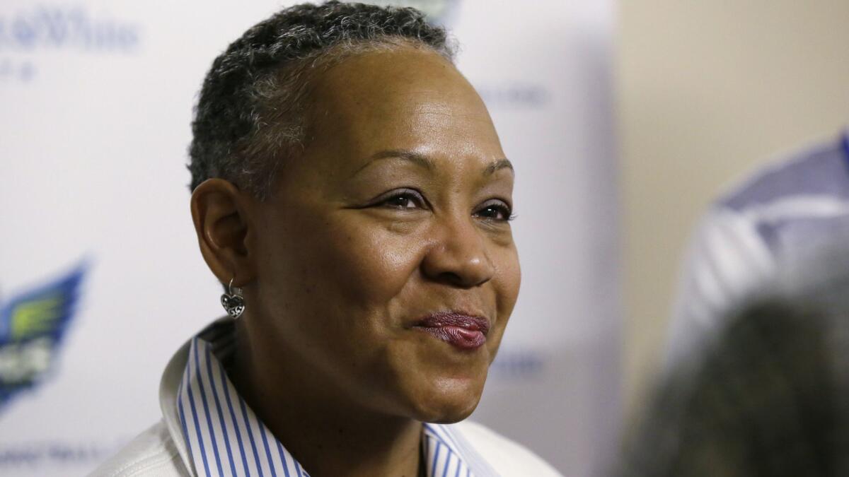 Lisa Borders, pictured here in 2016 during her tenure as WNBA president, was recently named the first president and CEO of Time's Up.