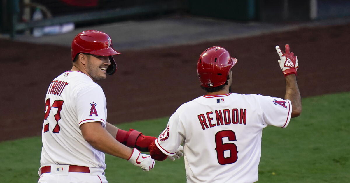 Michael Roth Angels Mike Trout and Anthony Rendon help lift Angels over Athletics - Los ...