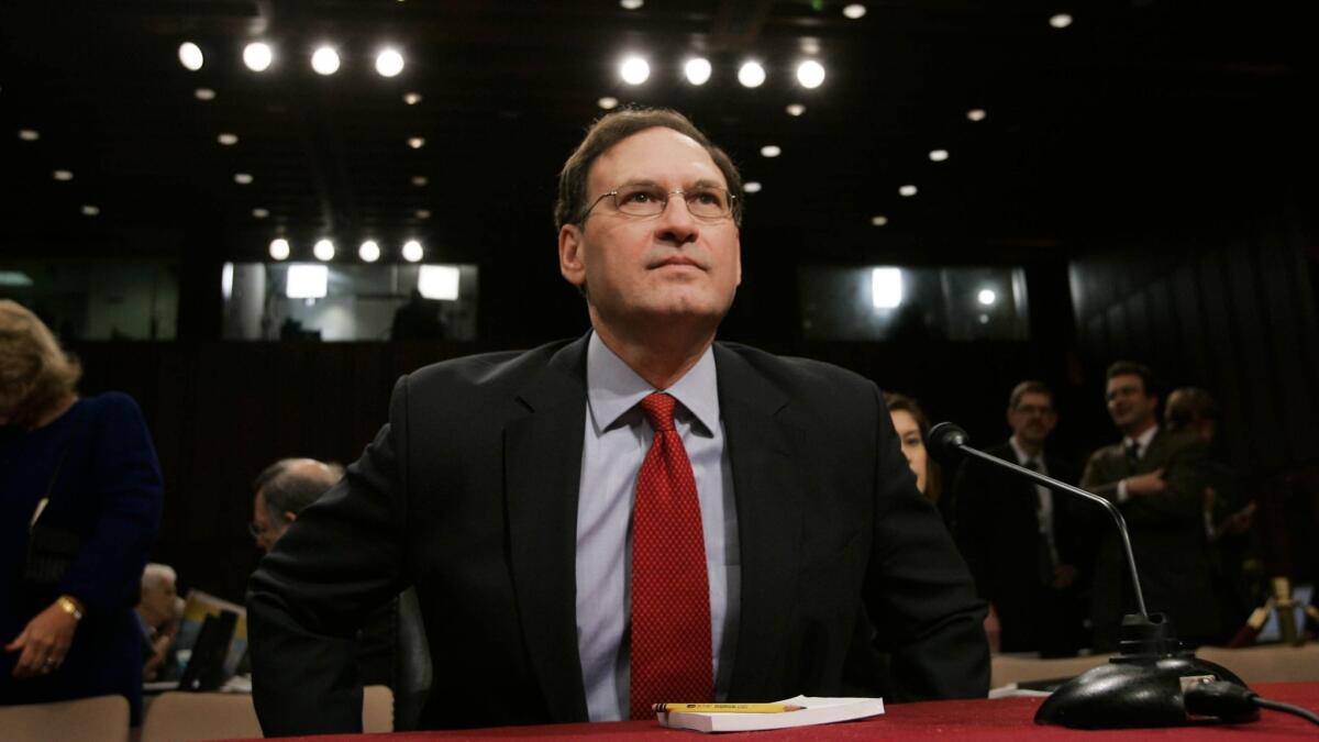 Poised to cut the legs out from public worker unions: Supreme Court Justice Samuel Alito, seen here at the time of his 2006 confirmation hearings.