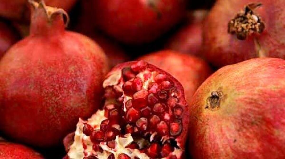 Pomegranate seeds are beautiful garnishes to salads and desserts.