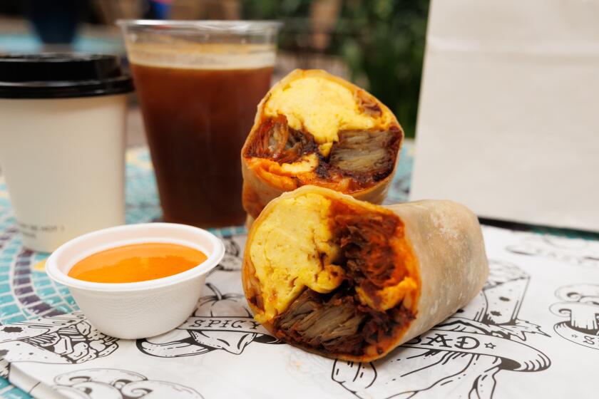 The mushroom chorizo burrito from BBAD in Pasadena.