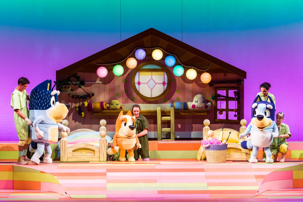 A scene from "Bluey's Big Play," currently on tour in the U.S.