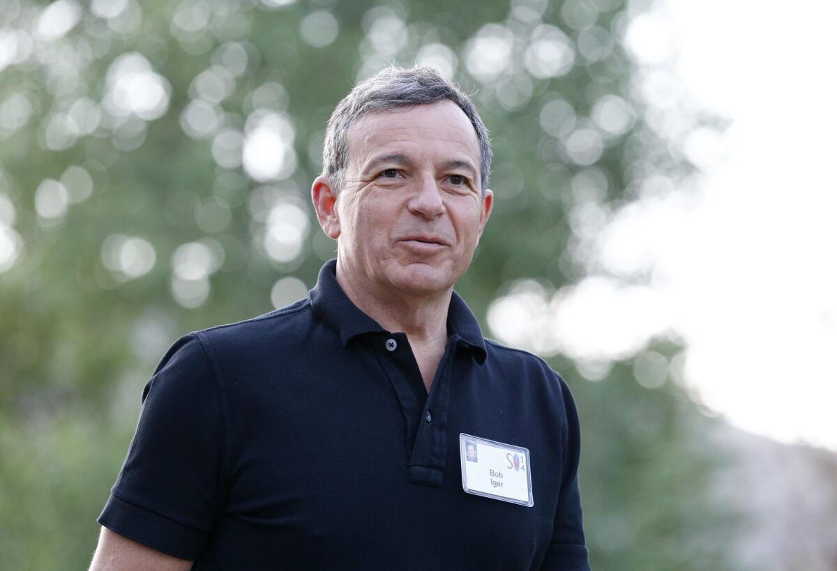 Disney stock is trading above $90 a share. Disney Chief Executive Bob Iger is shown at the Allen and Company 32nd annual Media and Technology Conference in Sun Valley, Idaho, in July.