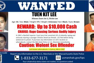 A wanted poster distributed by Massachusetts State Police for Tuen Kit Lee, A convicted rapist who fled during his 2007 trial and evaded Massachusetts law enforcement agencies for over 16 years was arrested in California Tuesday, according to law enforcement officials.