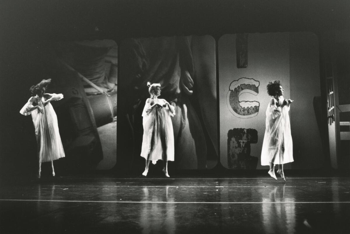 "Trisha Brown. Glacial Decoy," 1979, with costumes, set and lighting (with Beverly Emmons). (Babette Mangolte)