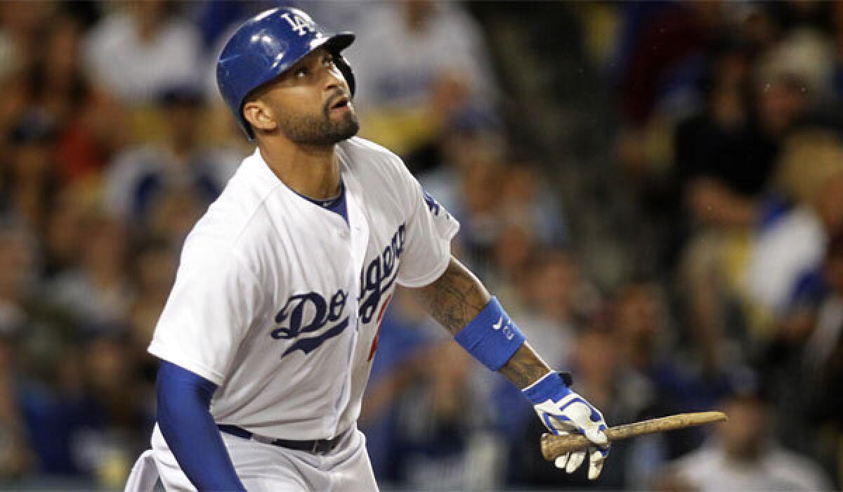 Dodgers outfielder Matt Kemp is recovering from shoulder and ankle surgeries.