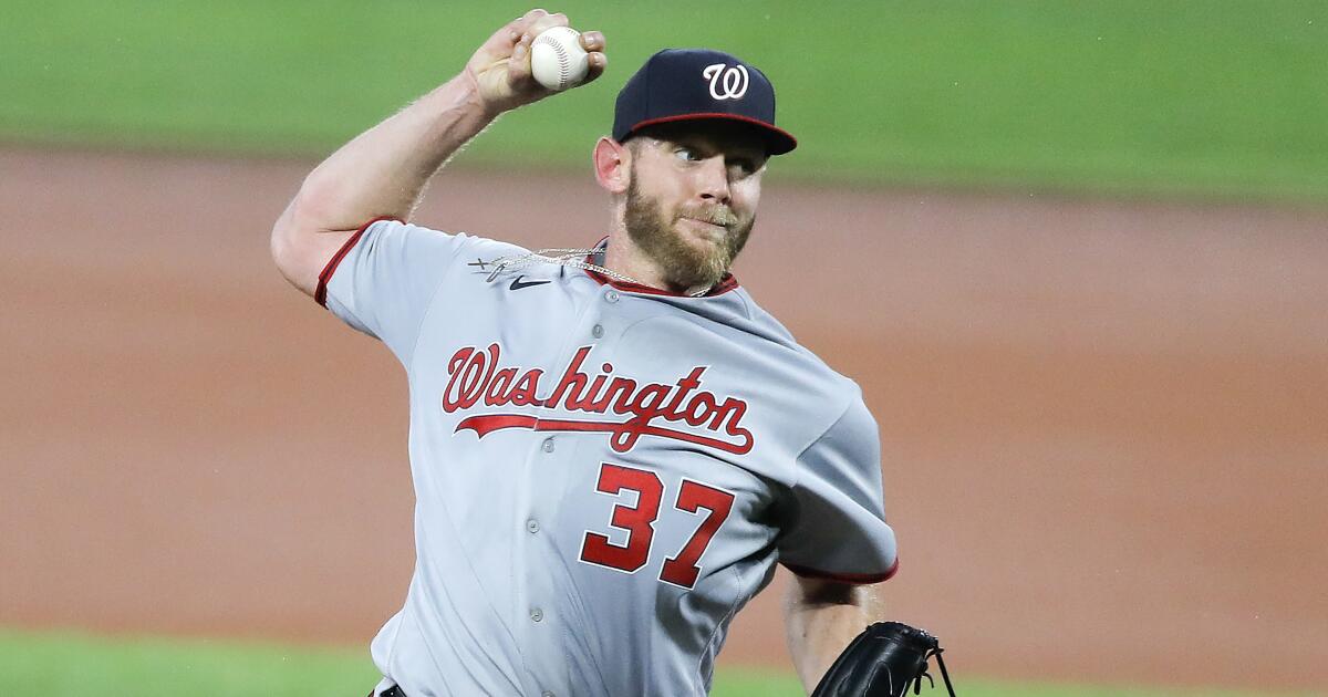 Stephen Strasburg could make his last Nationals start today - Los Angeles  Times