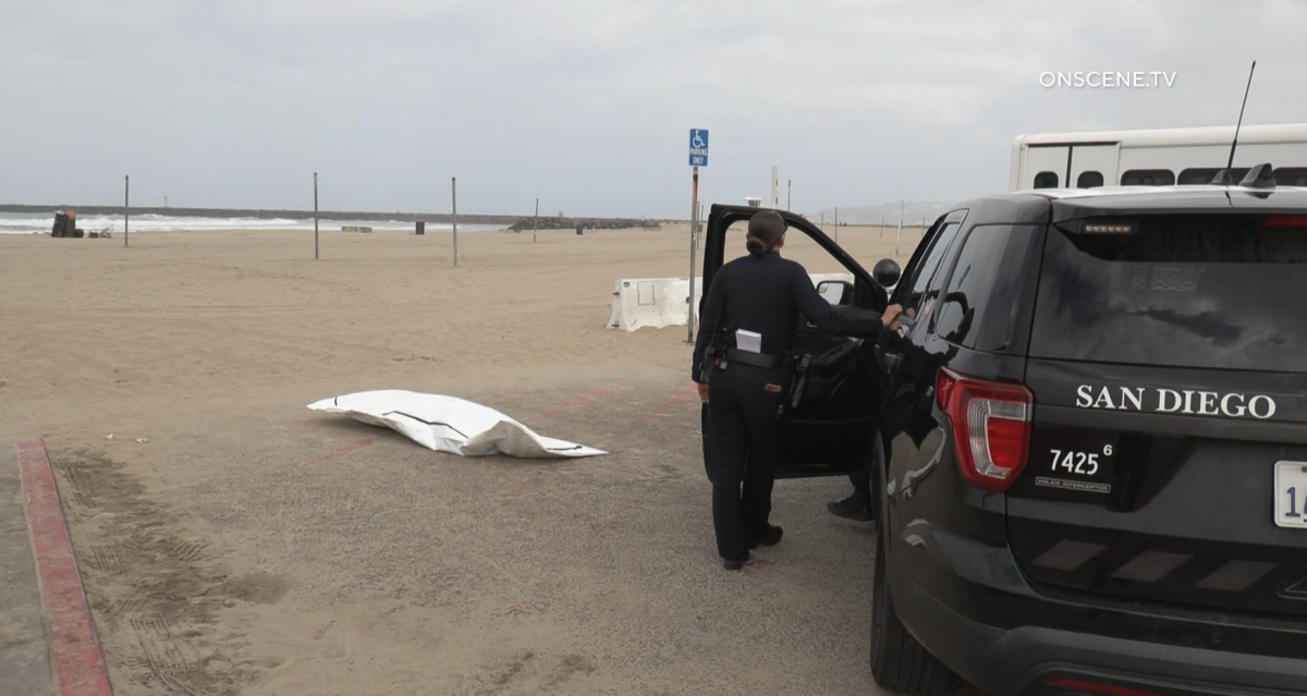 The body of a fully clothed man was found in the water off Ocean Beach Monday. 