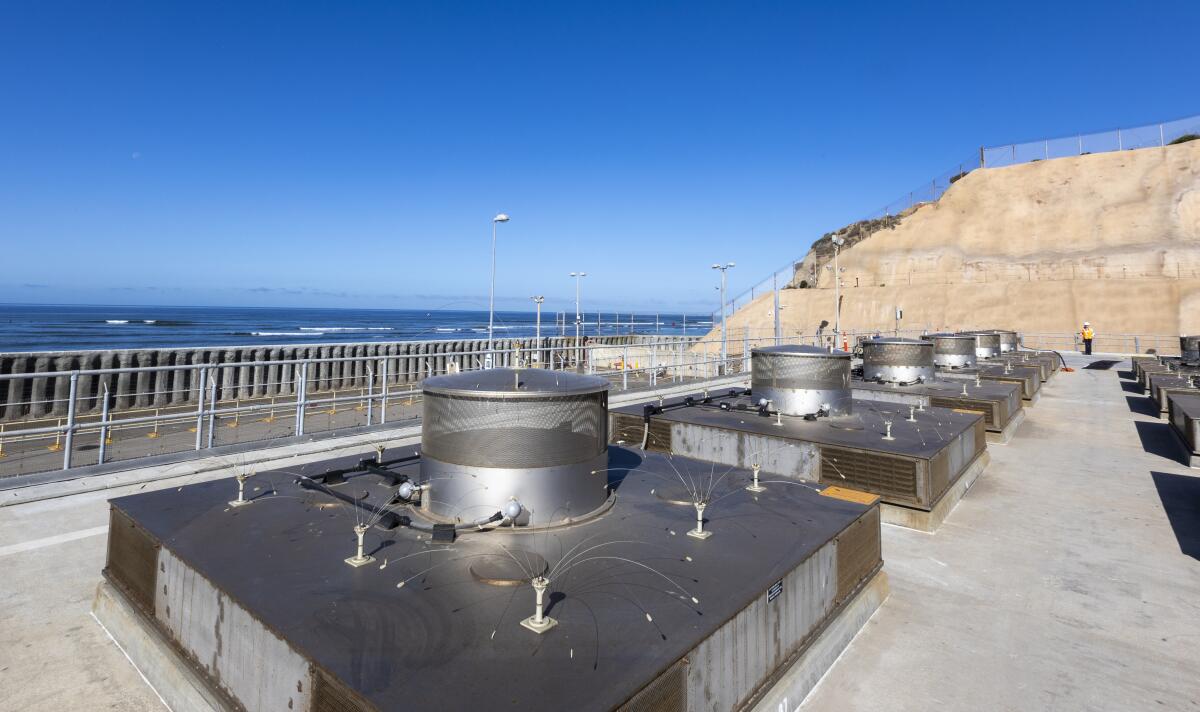 A view of the dry spent fuel storage facility at San Onofre in 2022.